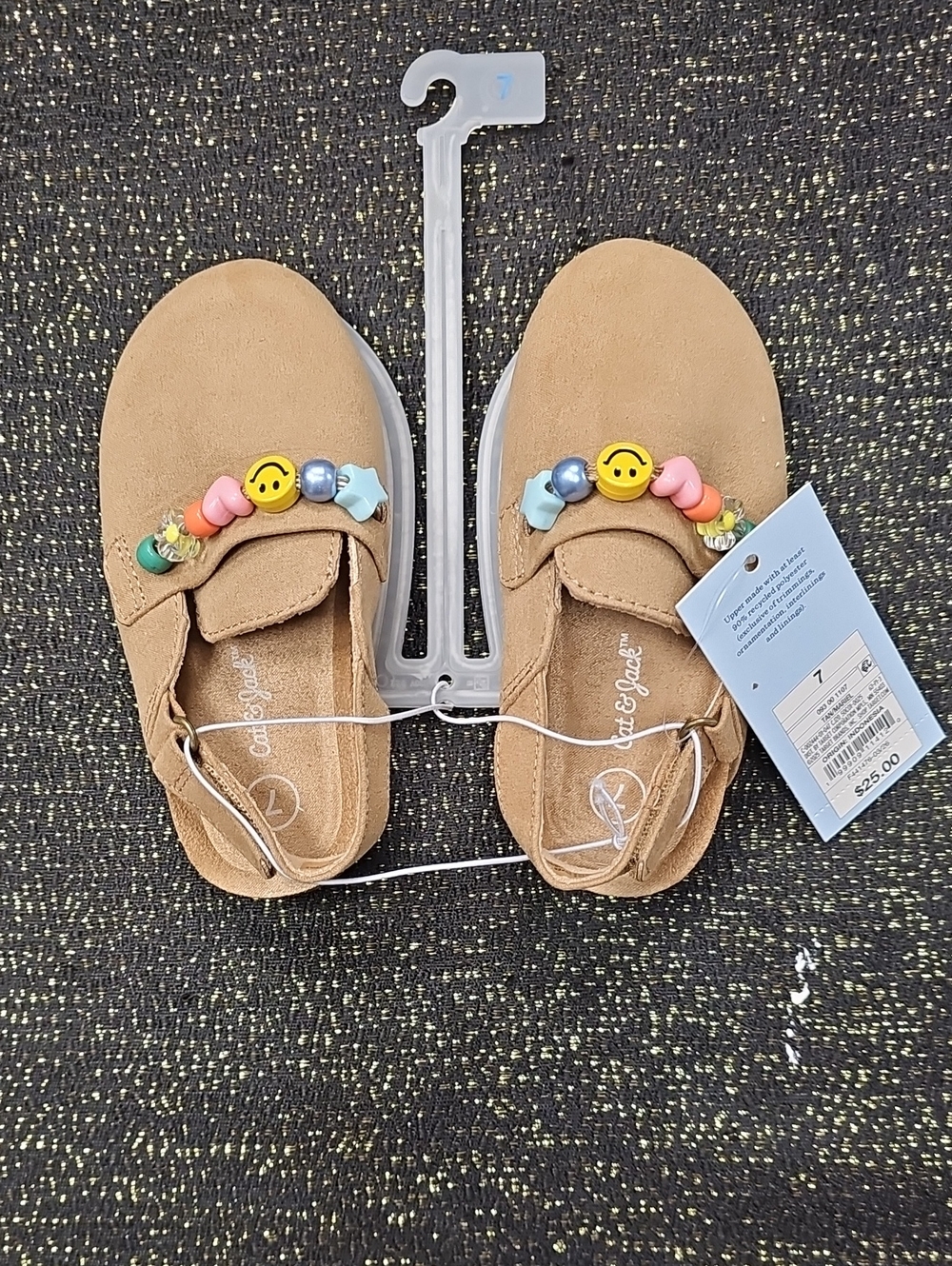 Cat & Jack Slip-On Dress Shoes with Colorful Bead Accents